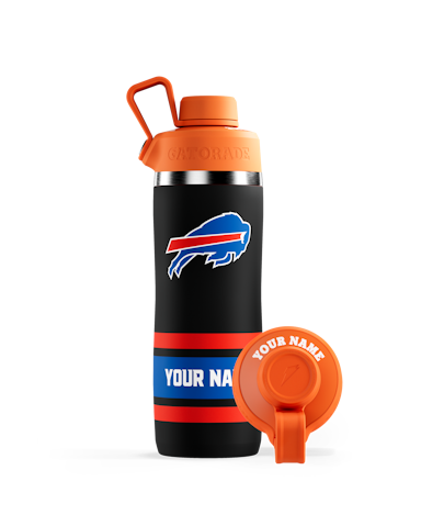 Black Custom NFL Stainless Steel Bottle Y3